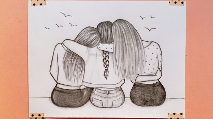 Рисунки для срисовки подруги