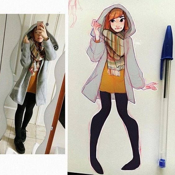 Модная одежда для рисования