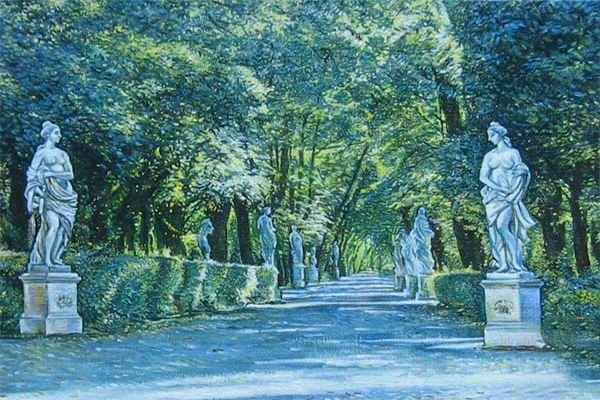 Аллея летнего сада в Петербурге Шишкин