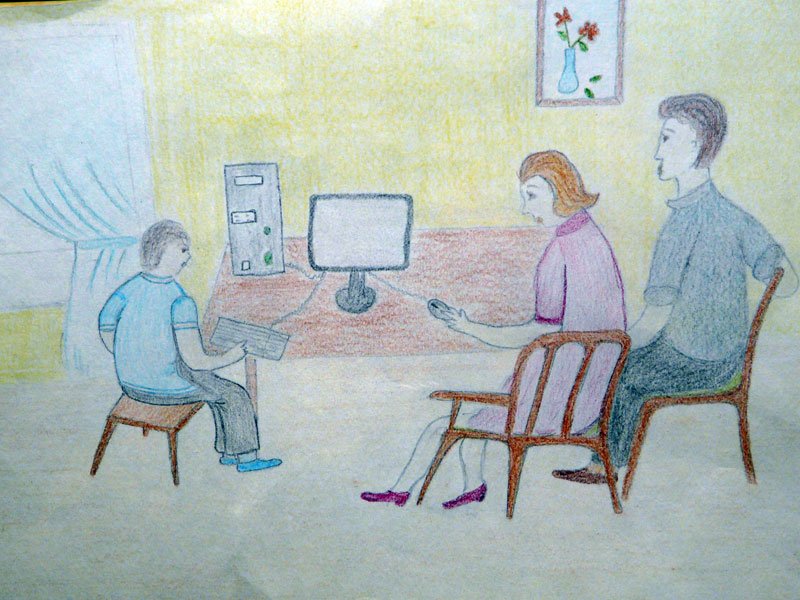 Рисунок на бытовую тему
