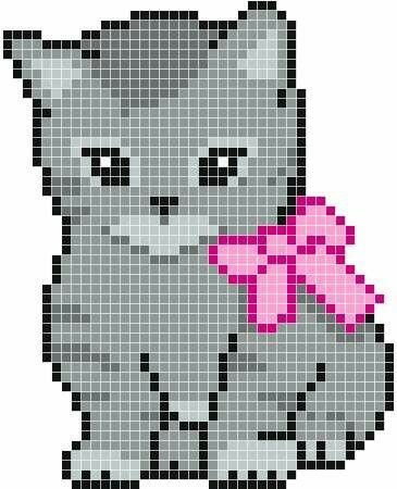 Рисунки по клеточкам Коти
