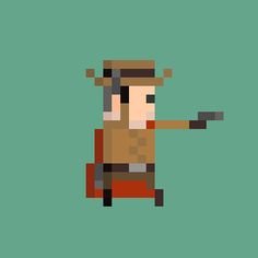 Пиксельная игра про ковбоев