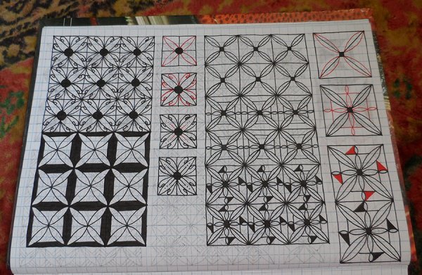 Рисунки по клеточкам в скетчбуке легко