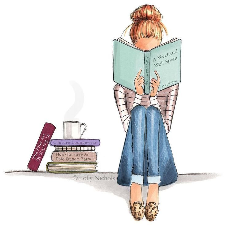 Девушки с книгами в руках красивые