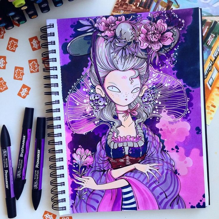 Идеи для рисунков в скетчбуке