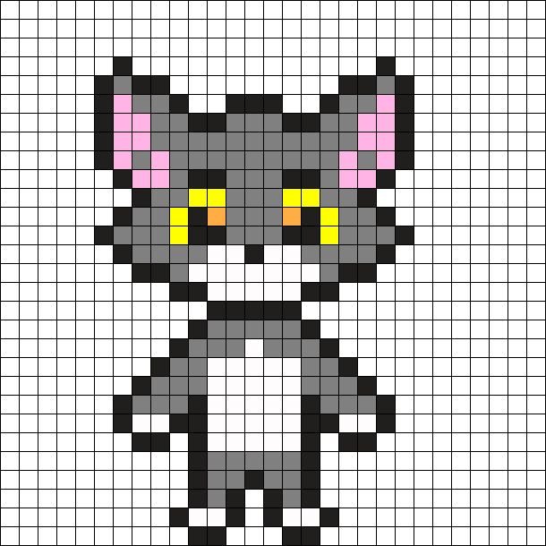 Рисунки по клеточкам котики маленькие