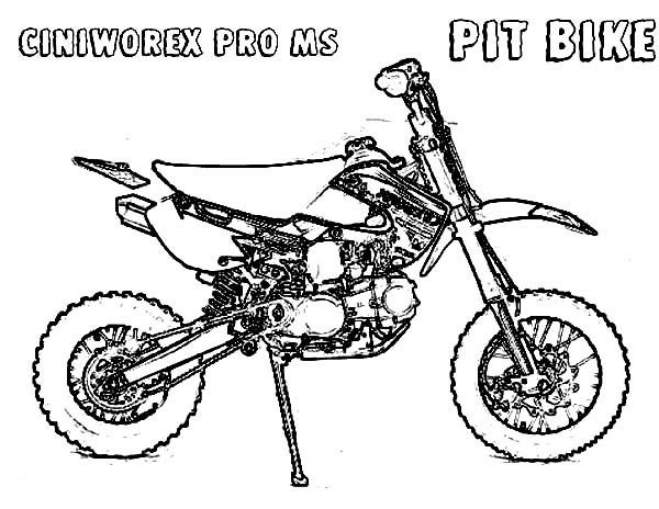 Питбайк раскраска ТТР 125