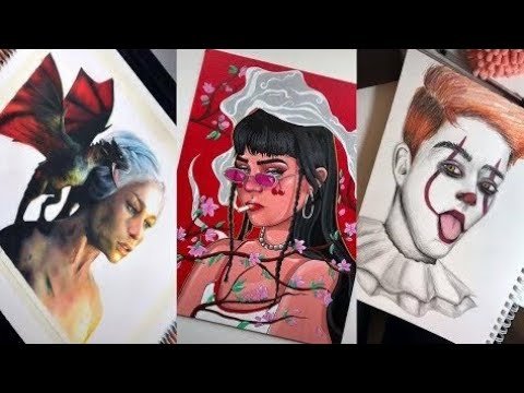 Рисунки на холсте из тик тока