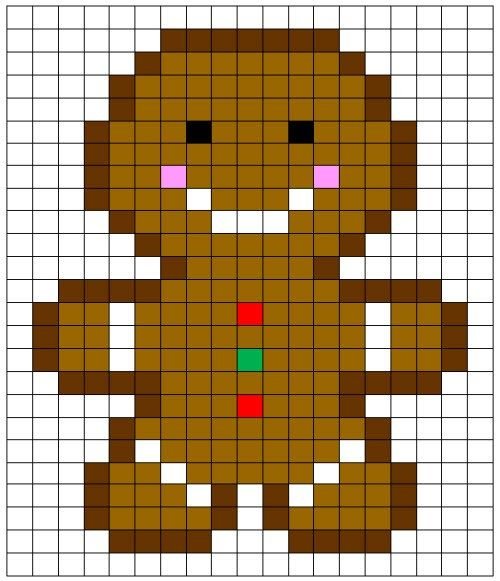 Новогодние рисунки по клеткам