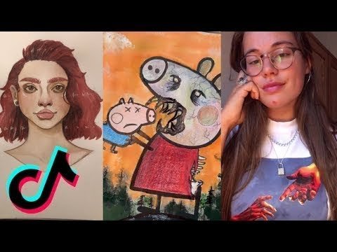 Рисунки на холсте тик ток