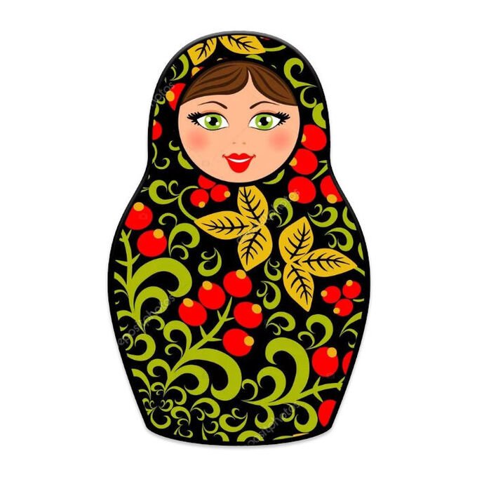 Матрешка Хохлома
