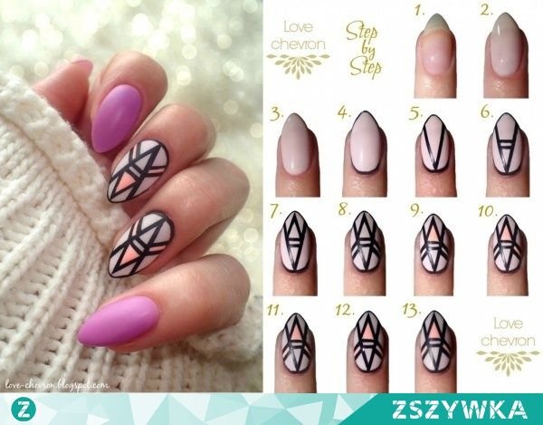 Рисунки на ногтях пошагово