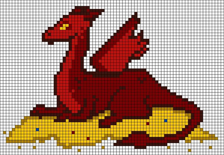 По клеточкам драконы большие