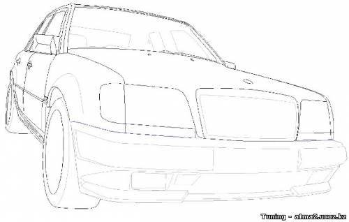 Машина раскраска Мерседес w124
