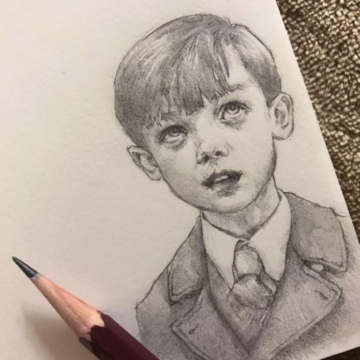 Рисунок мальчика карандашом