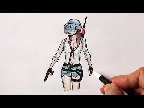 Легкий рисунок про PUBG