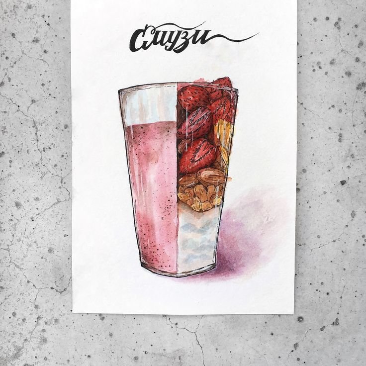 Рисунки для скетчбука еда