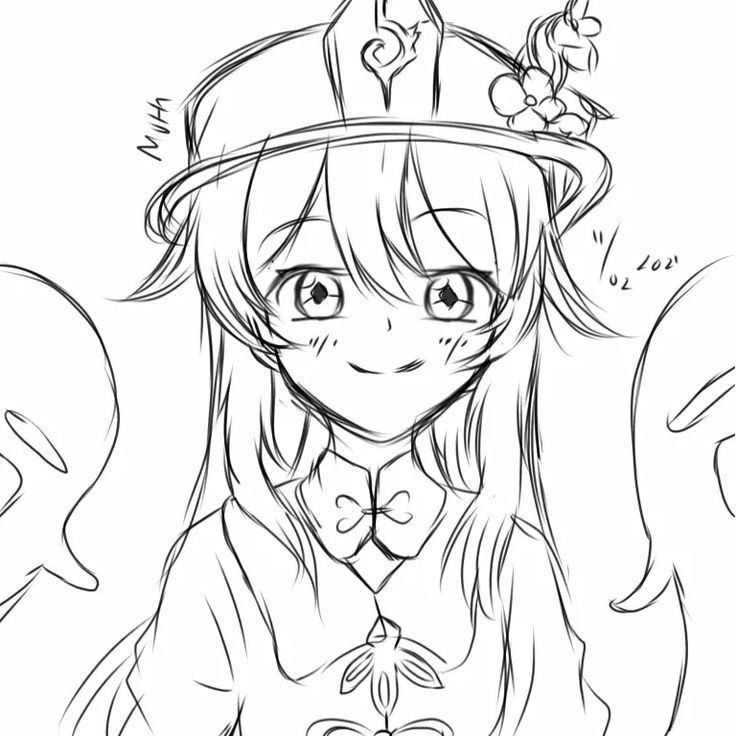 Сяо Геншин раскраска