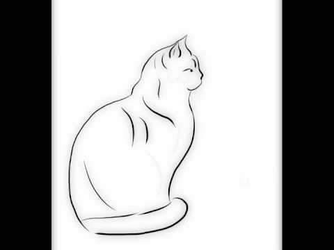 Нарисовать сидящего кота