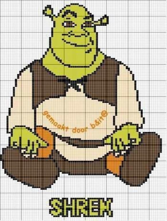 Пиксельный Шрек