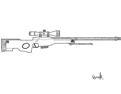 Чертеж винтовки l96a1