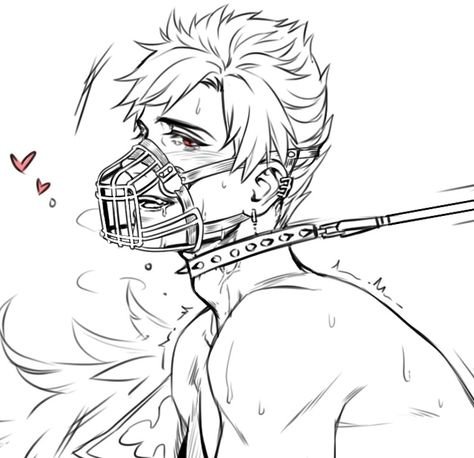 Submissive anime boy