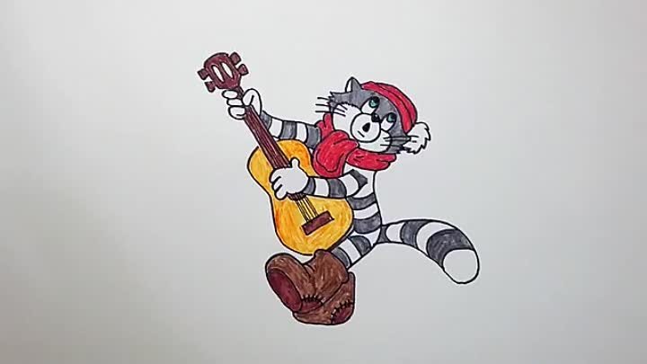 Рисунок кота Матроскина