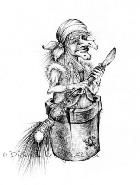 Рисунок баба Ежки