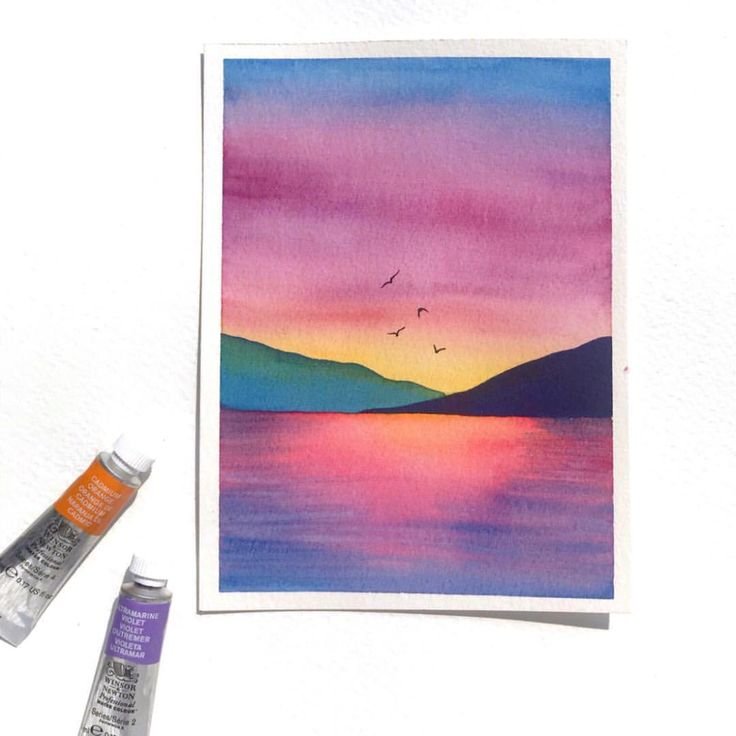 Пейзажи маркерами легкие