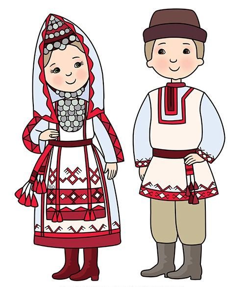 Национальная одежда марийцев рисунок
