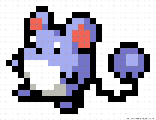 Рисование по клеточкам покемоны