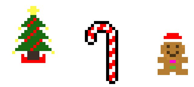 Новогодняя елка пиксель арт
