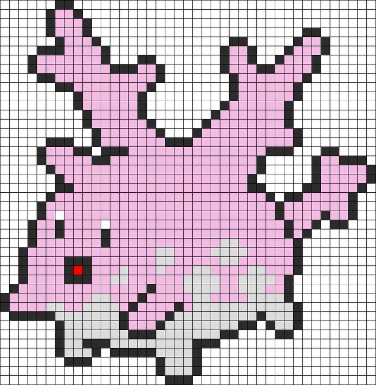 Рисование по клеткам покемоны