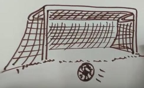 Футбольные ворота раскраска