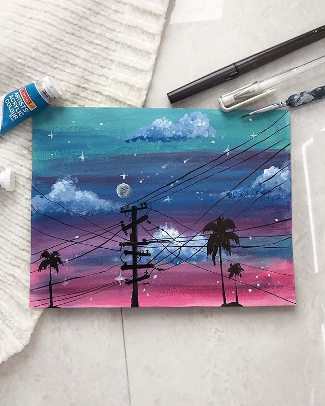 Рисование акрилом