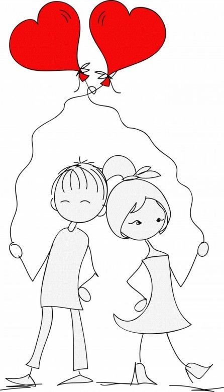 Влюбленные рисунок