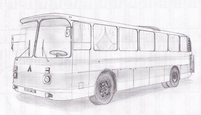 ЛИАЗ 677 раскраска