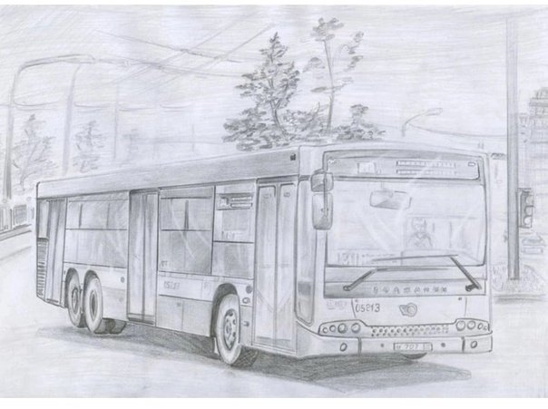 Раскраска автобус ЛИАЗ 5256