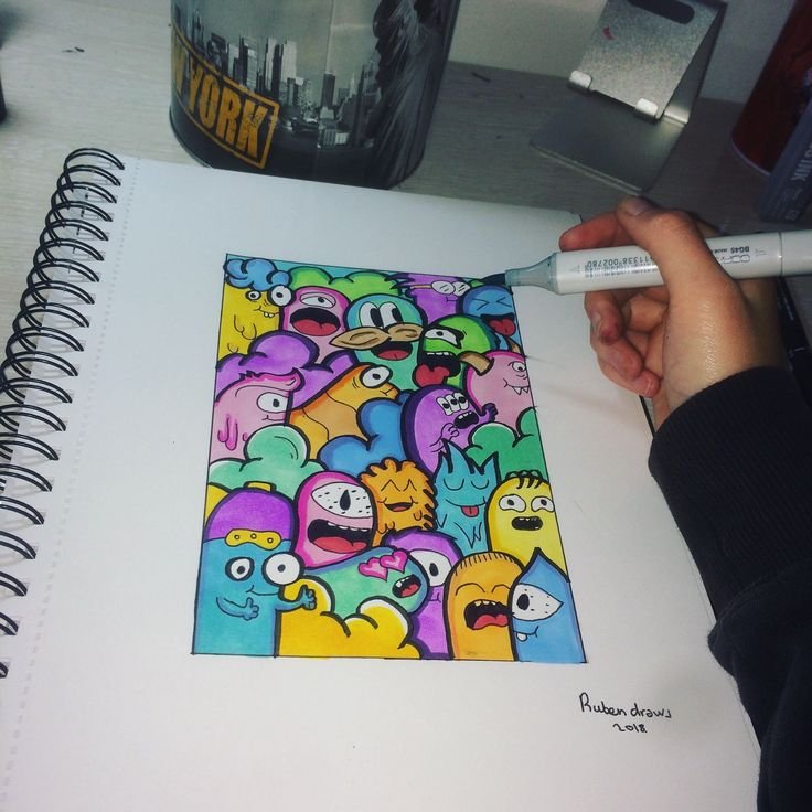 Рисунки маркерами