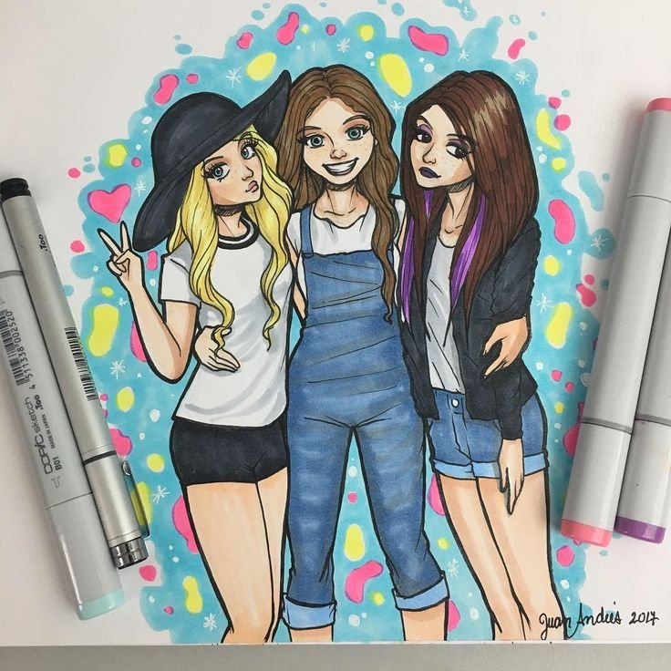 Рисунки для срисовки подруги