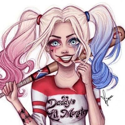 Харли Квинн рисунок аниме