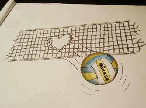 Волейбол рисунок карандашом для срисовки