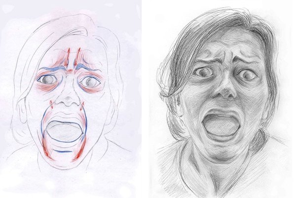 Страх эмоция рисунок