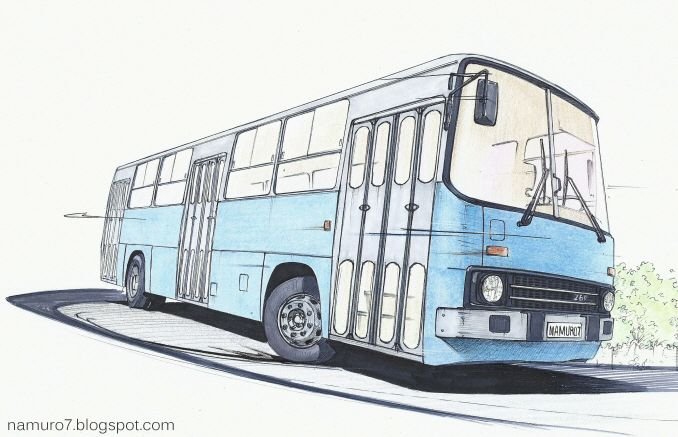 Рисунок автобуса Икарус