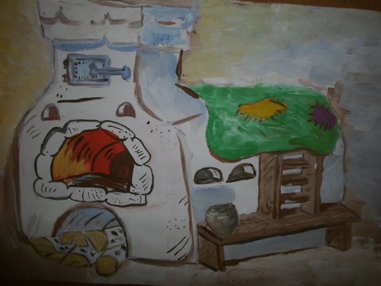 Русская печь рисунок