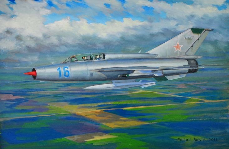 Самолет миг-21бис арт
