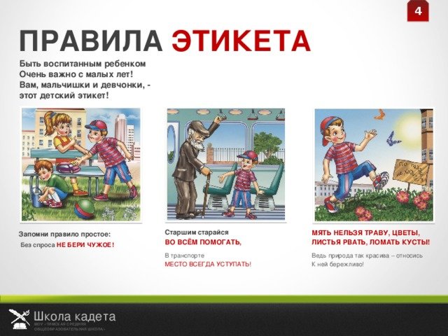 Нормы этикета для детей