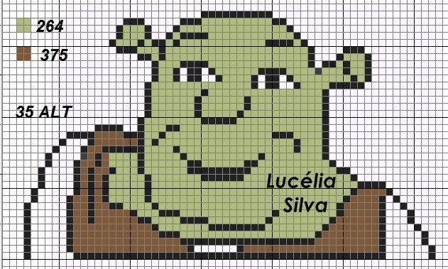 Шрек вышивка