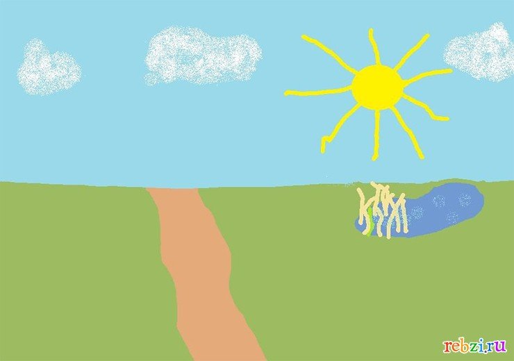 Легкие рисунки Поляна
