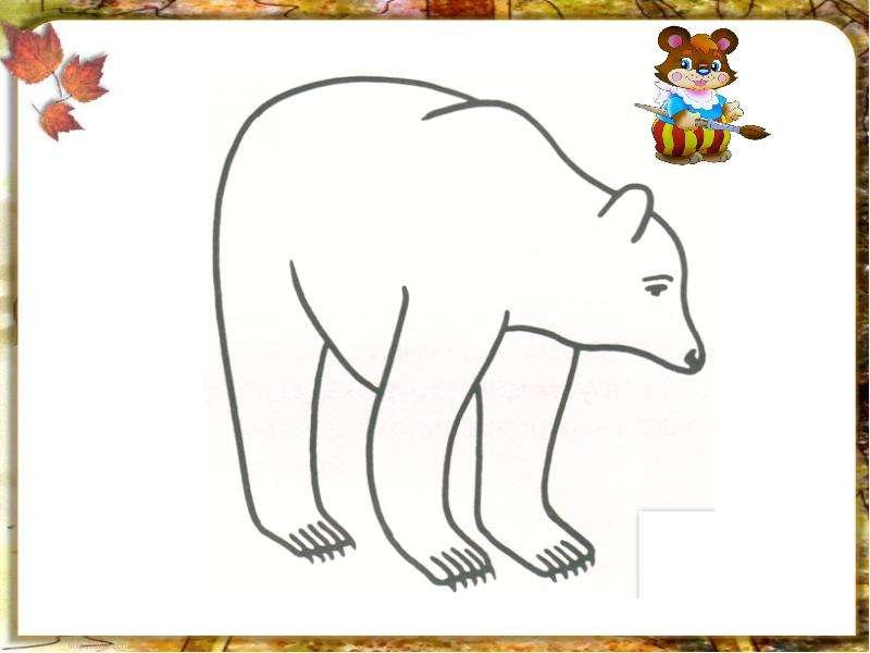 Рисунок медведя для срисовки